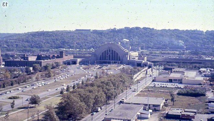 historic photo of union terminal's exterior
